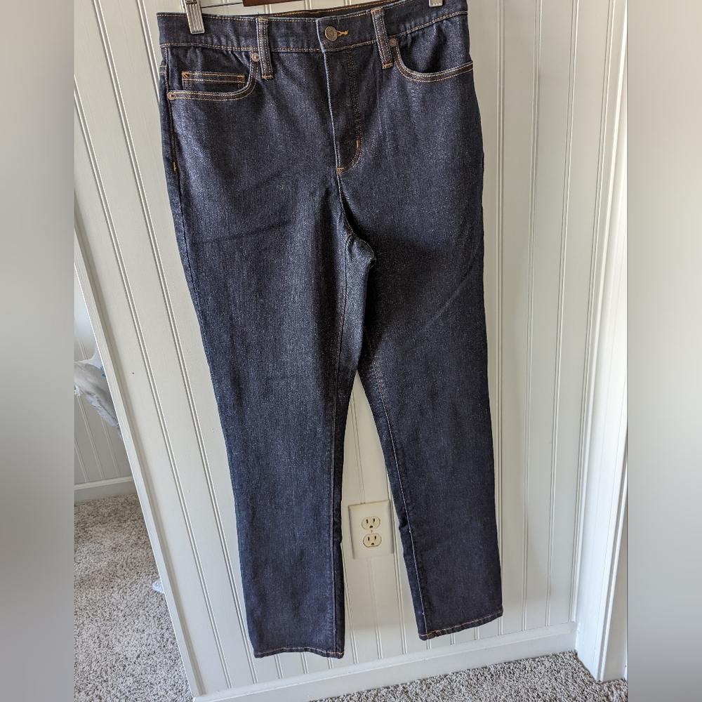 Lands' End dark blue straight leg jeans